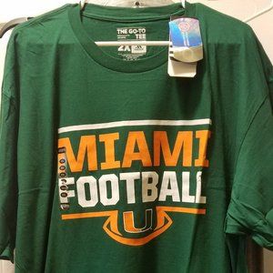 UM Miami Football short sleeve tshirt